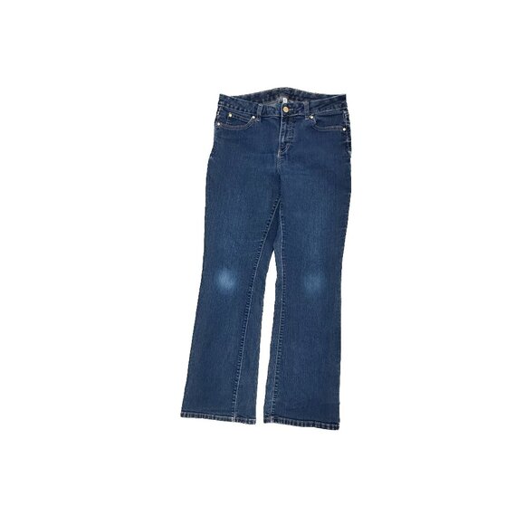 Jennifer Lopez Bootcut Women's size 10P Dark Wash Blue Denim Jeans - Picture 1 of 6